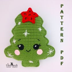 crochet amigurumi christmas fir-tree rag doll pattern