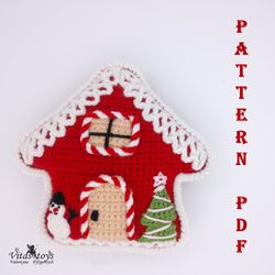 crochet amigurumi christmas house rag doll pattern