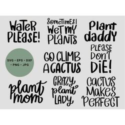 Plant Svg Bundle Plant Mom Svg Funny Plant Quote Svg Garden Quote