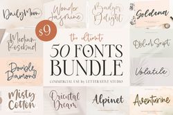 signature & handwritten fonts bundle