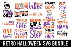 retro halloween svg bundle