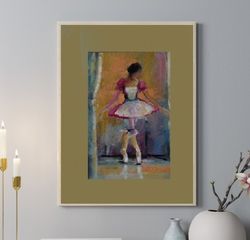 ballerina  original oil painting fineart handmade impasto