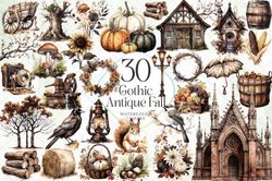 gothic antique fall sublimation bundle
