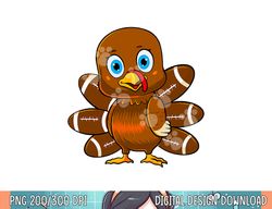 turkey football player thanksgiving cute fall boys girls png, sublimation copy