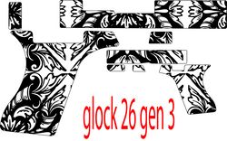 kimber 1911 ultra carry 3 gun design seamless abstract brick wall pattern svg laser engraving, cnc cutting vector file