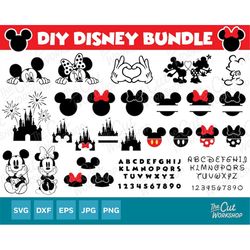 diy mouse ears magical kingdom bundle | svg digital download sublimation cricut cut file png dxf eps jpg