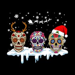 skull santa hat christmas christmas svg, christmas svg files