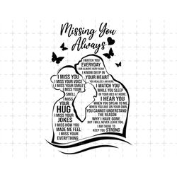 missing you always svg, husband with angel wings svg, widow life svg, husband svg, memorial day in heaven svg, butterfli