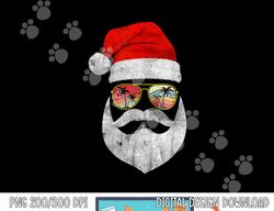 vintage christmas in july santa face sunglasses hat beard png, sublimation copy