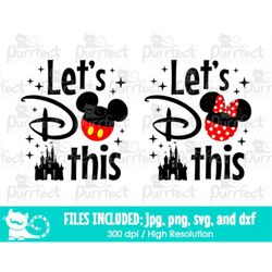 couple mouse let's do this svg bundle, cute funny couple svg, digital cut files in svg, dxf, png, jpg, printable clipart
