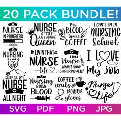 nurse svg bundle, nurse quotes svg, doctor svg, nurse superhero, nurse svg heart, nurse life, stethoscope, cut files for