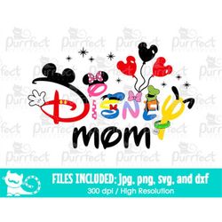 mouse family mom design svg, family vacation trip shirt design, digital cut files svg dxf png jpg, printable clipart, in