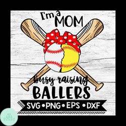 mom busy raising ballers svg, baseball svg, baseball mom, svg, png, eps, dxf