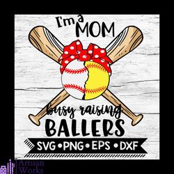 mom busy raising ballers svg, baseball svg, baseball mom, svg, png, eps, dxf