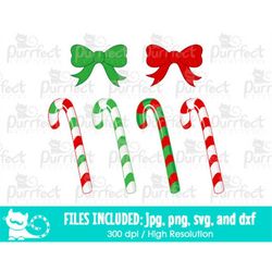 christmas candy cane svg, christmas candies svg, digital cut files in svg, dxf, png and jpg, printable clipart, instant