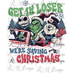 christmas losers, frosty the snowman png, the grinch png, jack skellington png, merry christmas png, christmas sublimati