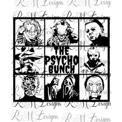 the psycho bunch png, jigsaw png, michael myers png, jason voorhees png, scream png chucky, freddy kruger png, horror mo