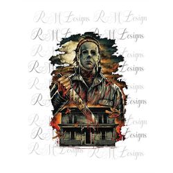 michael myers newspaper png, halloween sublimation design, scary halloween png, halloween png, halloween movie png