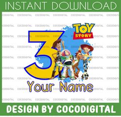 boys toy personalized birthday, toy story 3rd birthday boy clipart, printable png transparent background, birthday toy s