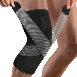 1pc compression knee brace sports knee pads anti-slip strap nylon breathable