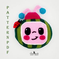 crochet amigurumi watermelon rag doll pattern