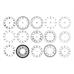 Clock Face Printable Clipart, Clock Face Image Svg, Clock Face Dxf Clipart,  Clock Face Cut Files For Cutting