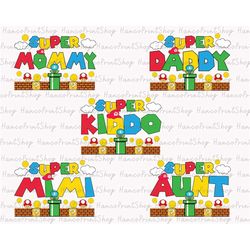 bundle super family png, super family game png, family png, gift for family, family matching shirt png, funny shirt png,