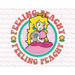 retro feeling peachy png, peach png, princess png, magical kingdom png, gift for kids, princess shirt design, princess s