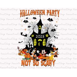 halloween party not so scary png, halloween mouse and friends png, halloween png, trick or treat png, halloween masquera