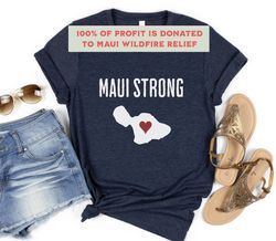 maui strong shirt, lahaina banyan tree t-shirt, maui hawaii shoreline tshirt, wildfire relief, all profits donated suppo