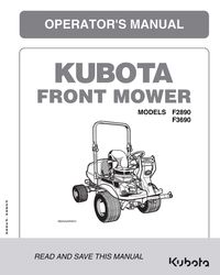f2890 f3690 model front mower operator maintenance manual kubota