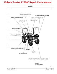 l2500f tractor illustrated parts manual exploded-diagram kubota l2500