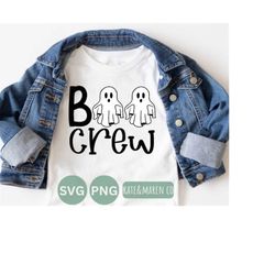 boo crew svg, ghost halloween svg, funny ghost png, kids halloween png, cricut cut file and sublimation