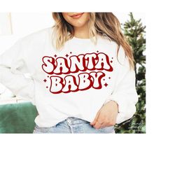 santa baby svg, png, kids christmas shirt svg, first christmas svg, santa svg, retro christmas shirt svg, santa svg