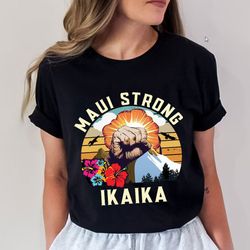 maui strong shirt, lahaina banyan tree t-shirt, maui hawaii shoreline tshirt, wildfire relief, all profits donated suppo