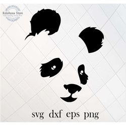 panda svg, panda bear svg, bear svg, panda cut file, cute panda, panda silhouette, cut file, silhouette, svg files for c