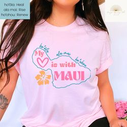 maui strong shirt, lahaina banyan tree t-shirt, maui hawaii shoreline tshirt, wildfire relief, all profits donated suppo