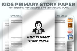 kids primary story paper kdp interior