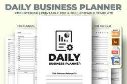 daily business planner kdp interior