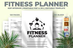 fitness planner kdp interior