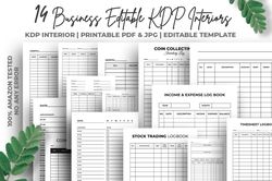 14 business editable kdp interiors