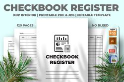 checkbook register kdp interior