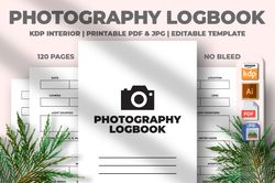 photography logbook kdp interior