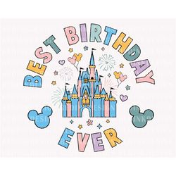 Retro Best Birthday Ever Svg, Magical Birthday Svg, Family Trip Svg, Colorful Vacay Mode Svg, Magical Kingdom Svg, Famil