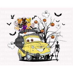 halloween car png, yellow car png, halloween masquerade png, trick or treat png, fall png, spooky vibes png, halloween s