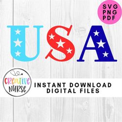 instant download cut file svg / usa stars and stripes /  svg pdf png cutting files for silhouette or cricut