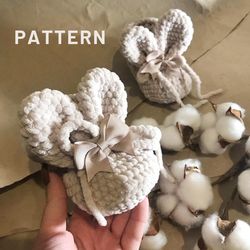 bunny bootiesboy and girl, crochet baby booties pattern, baby booty pattern, crochet pattern - unisex baby booties, begi