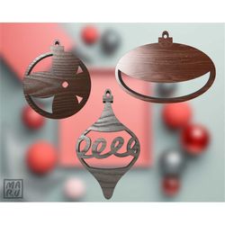 Midcentury Modern Christmas Ornaments  Cricut, Laser Cut, Die Cut Files  Set of PNG  SVG Templates Perfect for DIY Decor
