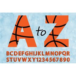Basketball Alphabet & Numbers SVG Files for Silhouette and Cricut. Basketball  Letter and Number, Basketball Alphabet Cl