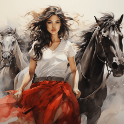 gypsy spirit: woman and steeds